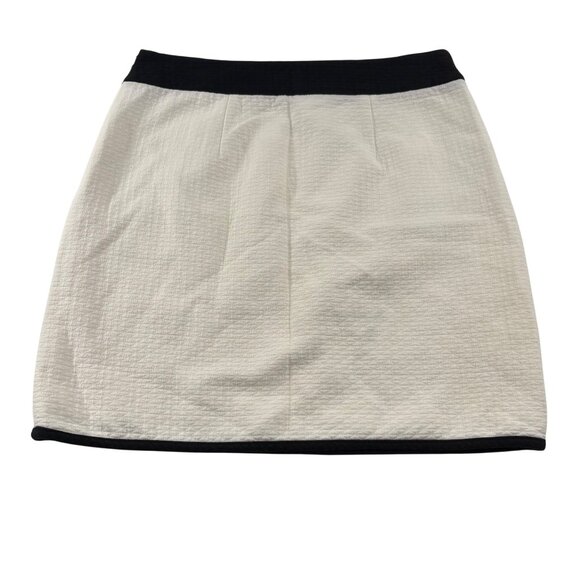 Ann Taylor Women's Textured A-Line Skirt Size 6 White & Black - Picture 5 of 6